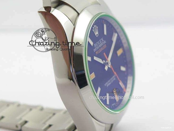 116400 On Bracelet 1:1 Green SS Black Sapphire SA3131 GV Milgauss JF Dial 0707